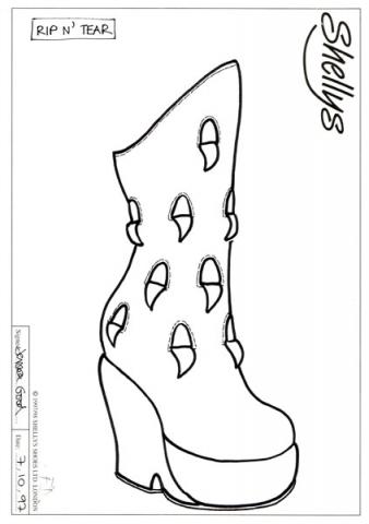 Image of a funky footwear design for Shelleys