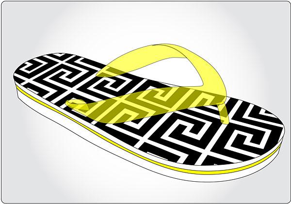 Image of an EVA flip flop design