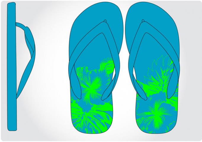 Image of an EVA flip flop design