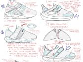 Ideation Sketches for kids sneaker designs