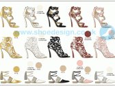 Luxury laser cut womens heels and skimmers shoe designs